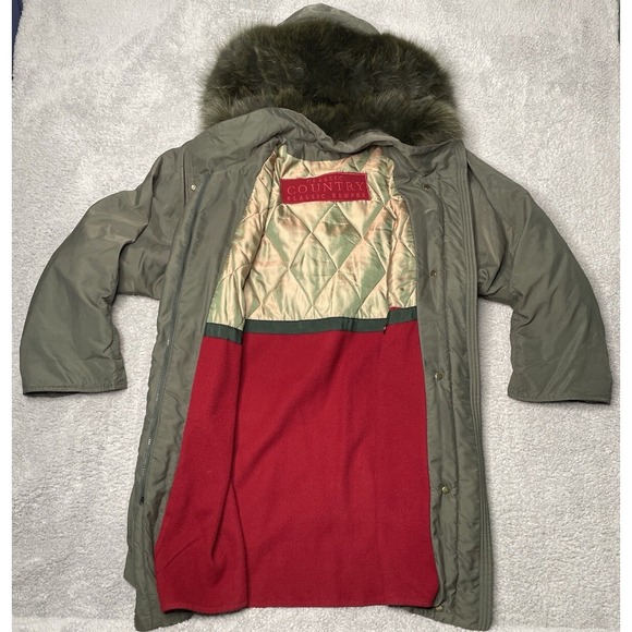 RARE Vtg Country Klassic Kemper Mens Snap Full Zip Removable Fur Hooded Jacket - Picture 5 of 16
